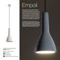 Empoli SL.0280 lampa wisząca industrialna z białego betonu 1xE27 Sollux dane techniczne
