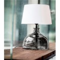 4concepts lampa stołowa szklana podstawa antracyt abażur biały 1xE27 Haga