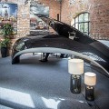 lampa stojąca szklana z białym abażurem Goeteborg 4concepts
