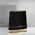 Milagro by Maciej Zień Bootes 5027 lampa stołowa złota podstawa abażur czarny ze złotym paskiem i złotym spodem wysokość 45cm 1xE27