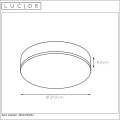 plafon łazienkowy Led Ceres 28112-30-30/31 Lucide wymiary