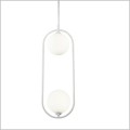 lampa wisząca 2 kule z matowego białego szkła Ring MOD013PL-02W Maytoni
