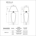 4concepts Sevilla lampa stołowa szklana do salonu wymiary
