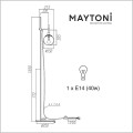Maytoni Erich MOD221-FL-01-N lampa stojąca podłogowa wymiary