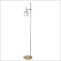 lampa podłogowa regulowana podstawa mosiądz klosz kula szklana biała 1xE14 Erich MOD221-FL-01-N Maytoni