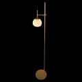 lampa podłogowa mosiądz klosz kula szklana biała regulowana 1xE14 Erich MOD221-FL-01-N Maytoni