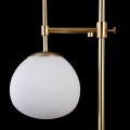 Maytoni lampa podłogowa mosiądz klosz kula szklana biała z regulowaną wysokością 1xE14 Erich MOD221-FL-01-N