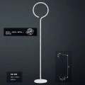 lampa stojąca podłogowa Led biała 150cm podstawa i górne kółko o średnicy 30cm wymienny moduł LED Orion ML505 Milagro