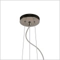 Lucide Pearl lampa wisząca szkło grafitowe+chrom w stylu glamour