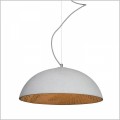 Betonowa lampa wisząca do salonu klosz od wewnątrz z motywem liści 1xE27Jungle Loftlight