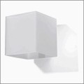 Biały szklany kinkiet kostka 1xG9 led Rico SL.0212 Sollux