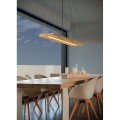 Lampa wisząca do jadalni nad stół z naturalnego drewna LED biały ciepły Trio Lighting Brad