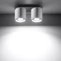 biały podwójny reflektor sufitowy Sollux Orbis 2