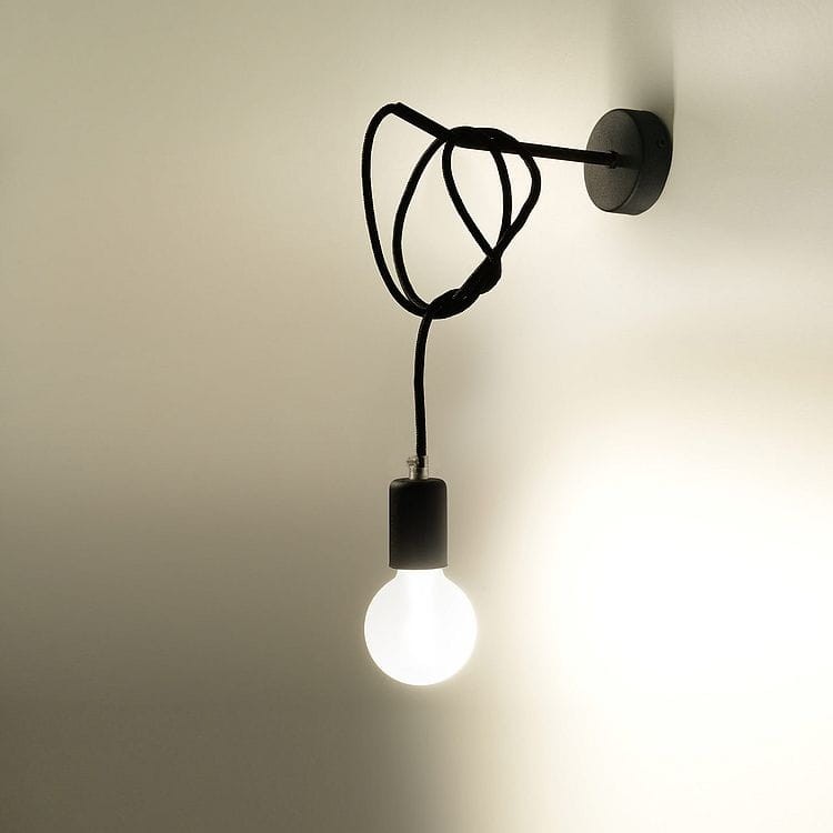 sollux Edison kinkiet minimalistyczny czarny 1xE27