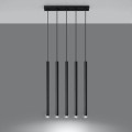 Sollux Pastelo 5 SL.0472 lampa wisząca do kuchni czarna 5xG9