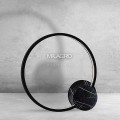 Milagro by Maciej Zień Cassiopeia lampa stołowa LED o średnicy 70 cm z czarnego marmuru