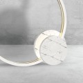 Milagro by Maciej Zień Cassiopeia 5041 lampa stołowa LED o średnicy 70 cm z białego marmuru carrara statuario