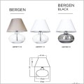 4concepts Bergen szklana lampa stojąca podstawa przezroczysta wymiary