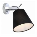 Light Prestige Bali kinkiet chrom z czarnym abażurem 1xE27