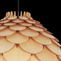 Light Prestige lampa wisząca szyszka ze sklejki drewnianej o średnicy 50cm 1xE27 Burgo