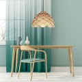 Drewniana lampa wisząca do pokoju szyszka o średnicy 50cm Burgo LP-101335/1P L Light Prestige