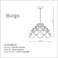 Light prestige Burgo LP-101335/1P L drewniana lampa wisząca szyszka wymiary