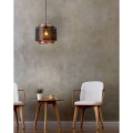Lampa wisząca czarna z metalowej podwójnej siateczki 1xE27 Orrin 02404/01/30  Lucide