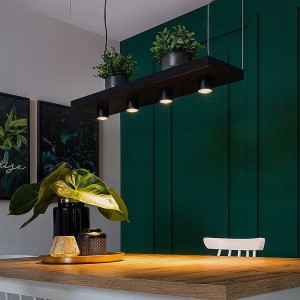 Plant czarna lub biała lampa wisząca półka 80 cm na kwiaty 4xGU10 Nowodvorski