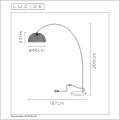 Lucide Mesh 30773/01/30 lampa stojąca podłogowa wymiary