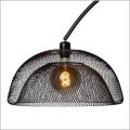 klosz 46cm czarny z podwójnej siateczki lampy stojącej podłogowej Lucide Mesh