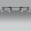 cztery reflektorki sufitowo-ścienne szare na listwie o długości 80cm 4xGU10 Ring 4L SL.0453 Sollux