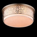 Venera lampa sufitowa do salonu abażur tkanina z ażurową ozdobą w kolorze mosiądzu 50cm 5xE27 Maytoni