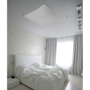 Luna 105x105cm lampa sufitowa biała z materiału polska marka 2BMdesign