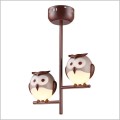 lampa wisząca do pokoju dziecięcego dwie sowy na gałęzi 2xG9 OWL 244 ML244 Milagro