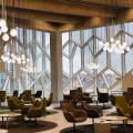 Cleoni Cotton lampy wiszące aranżacja lobby hotelowego