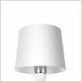 biały abażur stożek z tkaniny lampy stołowej do sypialni 47cm 1xE27 Baron LN-1 Kandela