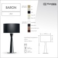 Kandela Baron Plus LG-1 lampa stołowa gabinetowa wymiary