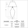 4concepts Valencia lampa stołowa szklana wymiary
