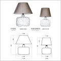 4concepts Paris L002011206 i Andora lampy stojące szklane wymiary