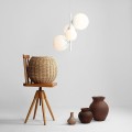 Lampa wisząca do salonu szklane białe kule stelaż biały 2xE27 2xE14 Balia 4 1039L Aldex
