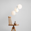 Balia 4 lampa wisząca z kulami szklanymi biały mat 2xE27 2xE14 Aldex