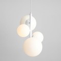 Lampa wisząca do pokoju 4 szklane białe kule Balia 4 1039L Aldex