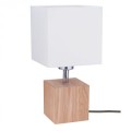 Trongo Square 7191174 lampa stojąca drewniana dąb olejowany z białym abażurem 1xE27 Spot Light
