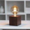 Lampka stojąca drewniana kostka 10cm kolor orzech 1xE27 Trongo 7171976 Spot Light