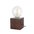 Lampka nocna drewniana kostka 10cm kolor orzech 1xE27 Trongo 7171976 Spot Light