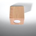 Sollux Quad Wood SL.0493 plafon drewniany kostka 10cm 1xGU10
