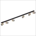 Czarna listwa 119cm z 6 reflektorami mosiądz 6xGU10 Eye Spot 8819 Nowodvorski