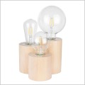Lampka stojąca składająca się z trzech różnej wielkości walców z drewna brzozowego 3xE27 Led Vincent 2266360 Spot Light