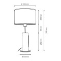 Pino Table lampa stołowa bejcowane drewno sosnowe abażur z białej tkaniny marki Spotlight