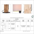 Pino Table Spotlight lampy stołowe z drewna sosnowego do salony lub gabinetu